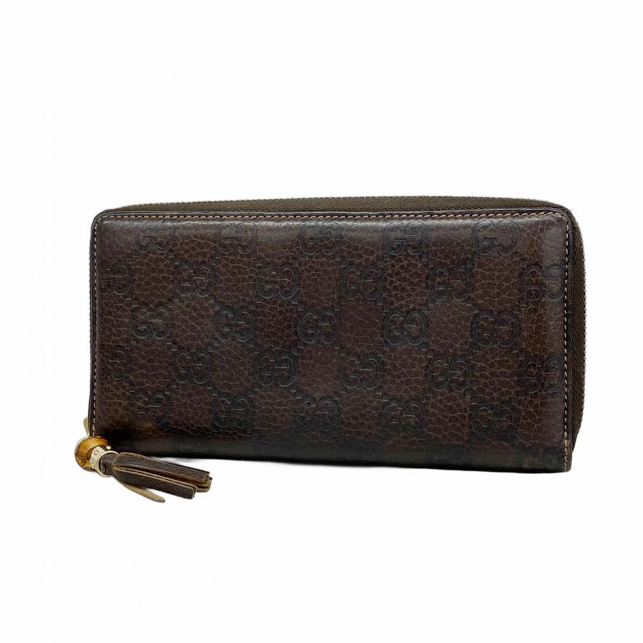 GUCCI（グッチ） 【6cb1970】グッチ 長財布 バンブー グッチシマ 
