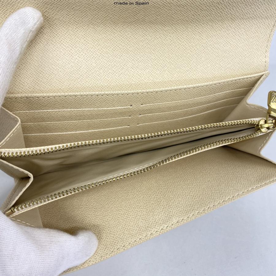 ★SALE【6cd5852】ルイヴィトン 長財布 ダミエ・アズール ポルトフォイユサラ N61735 ホワイト【中古】レディース LOUIS VUITTON（ルイ・ヴィトン） 【6cd5852】ルイヴィトン 長財布
