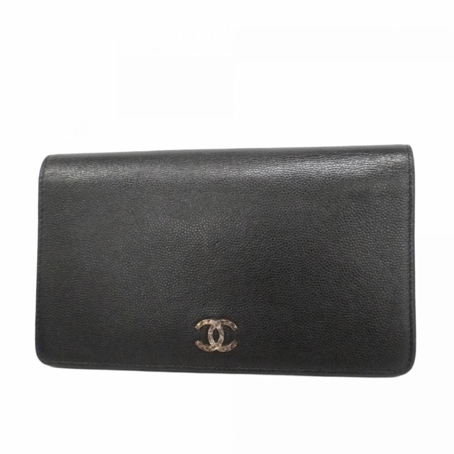 USED◽️Chanel ブラック レザー 長財布 CHANEL（シャネル） ☆SALE【6ce6068-k】シャネル 長財布 レザー