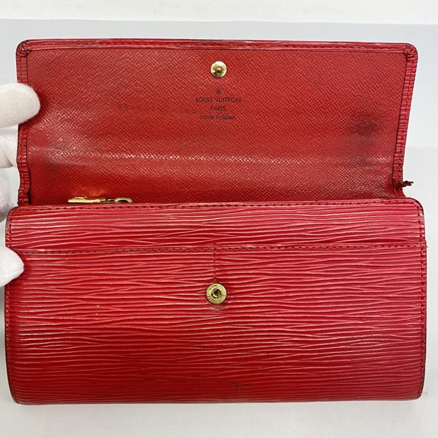 ★SALE【6da0144-k】ルイヴィトン 長財布 エピ ポシェットポルトモネクレディ M63577 カスティリアンレッド【中古】レディース LOUIS VUITTON（ルイ・ヴィトン） 【6da0144-k】ルイヴィトン 長財布