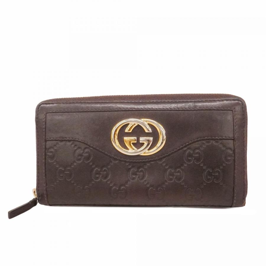 W*割様 GUCCI シマ 長財布 インターロッキング ダークブラウン GUCCI（グッチ） 【6da0154-k】グッチ 長財布 グッチシマ インター