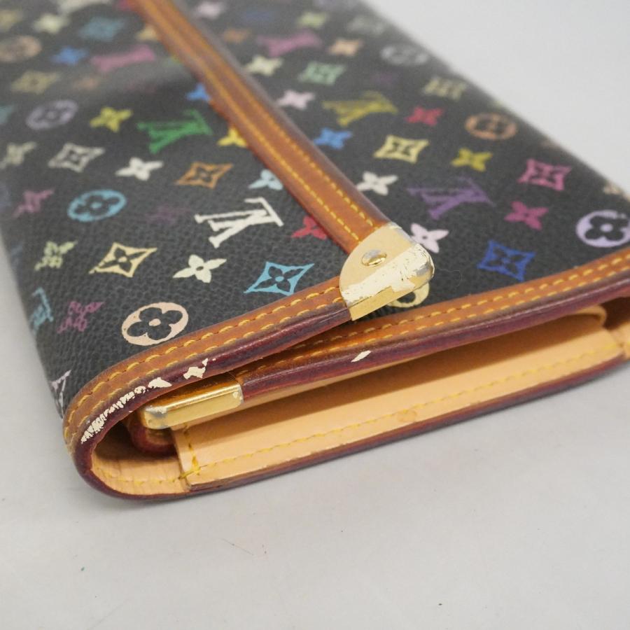 ★SALE【6da0541-k】ルイヴィトン 三つ折り長財布 モノグラム・マルチカラー ポルトトレゾールインターナショナル M92658 ノワール【中古】レディース LOUIS VUITTON（ルイ・ヴィトン） 【6da0541-k】ルイヴィトン 三つ折り