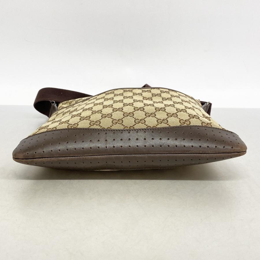 ★SALE【6da0623】グッチ ショルダーバッグ GGキャンバス 145857 キャンバス ブラウン シルバー金具【中古】レディース GUCCI（グッチ） 【6da0623】グッチ ショルダーバッグ GGキャンバス
