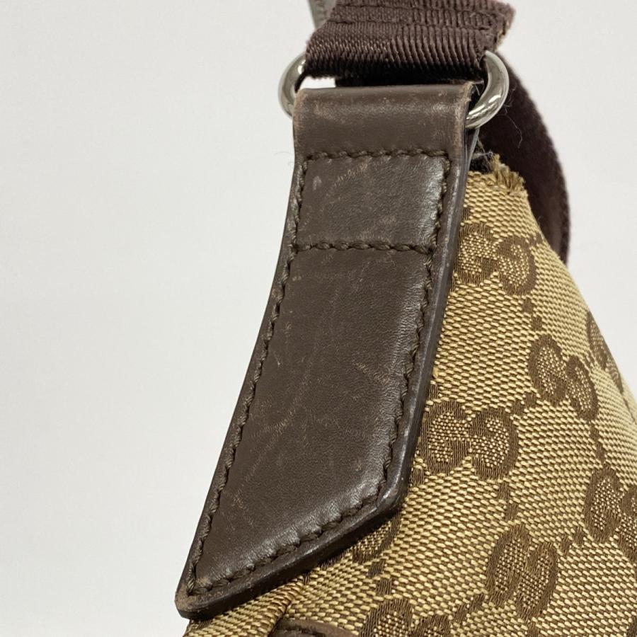 ★SALE【6da0623】グッチ ショルダーバッグ GGキャンバス 145857 キャンバス ブラウン シルバー金具【中古】レディース GUCCI（グッチ） 【6da0623】グッチ ショルダーバッグ GGキャンバス