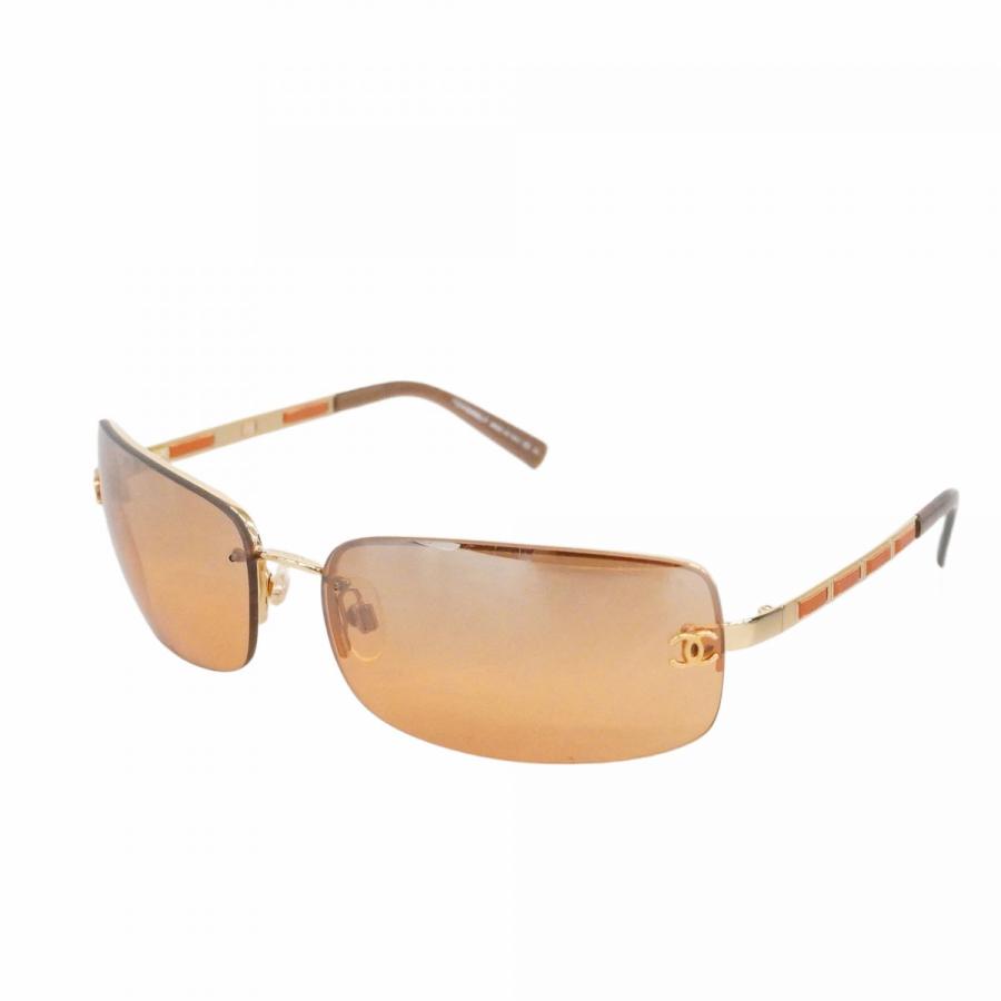 ★SALE【6db0964】シャネル サングラス 4113 プラスチック ブラウン ゴールド金具【中古】レディース CHANEL（シャネル） ☆SALE【6db0964】シャネル サングラス 4113