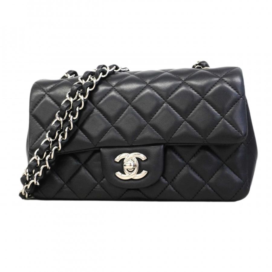 ★SALE【6db1321-h】シャネル ショルダーバッグ ミニマトラッセ チェーンショルダー ラムスキン ブラック シルバー金具【中古】レディース CHANEL（シャネル） ☆最終価格☆SALE【6db1321-h】シャネル