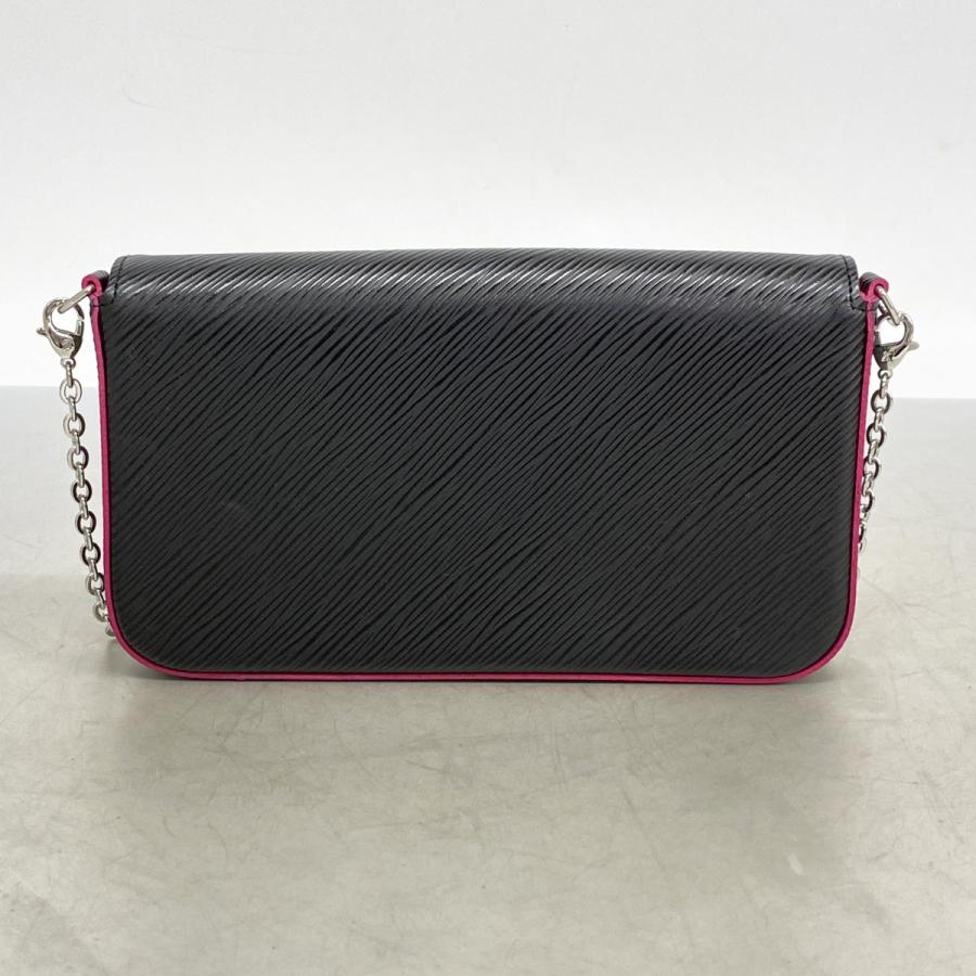 【6db1947-k】ルイヴィトン ショルダーウォレット エピ ポシェットフェリシー M64579 ノワール ホットピンク【中古】レディース LOUIS VUITTON（ルイ・ヴィトン） 【6db1947-k】ルイヴィトン
