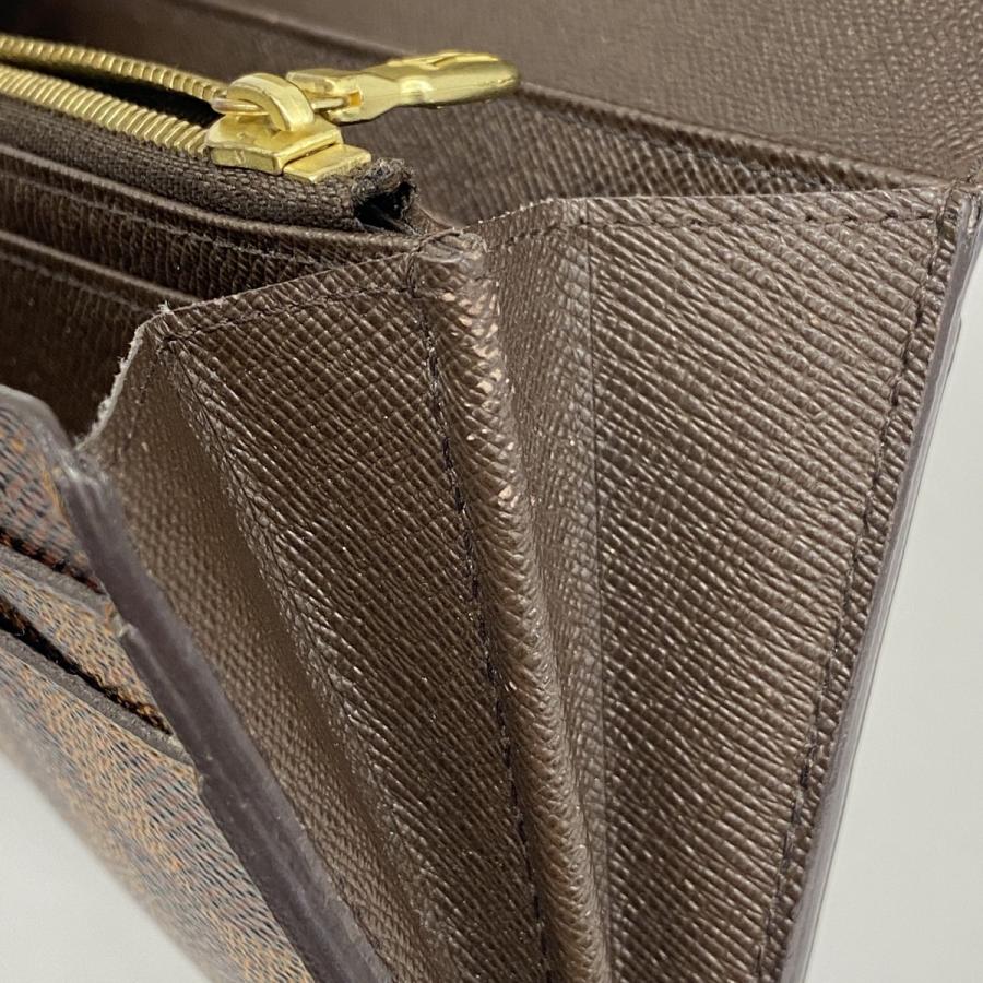 【6db1964】ルイヴィトン 長財布 ダミエ ポルトフォイユサラ N63209 エベヌ【中古】レディース LOUIS VUITTON（ルイ・ヴィトン） 【6db1964】ルイヴィトン 長財布