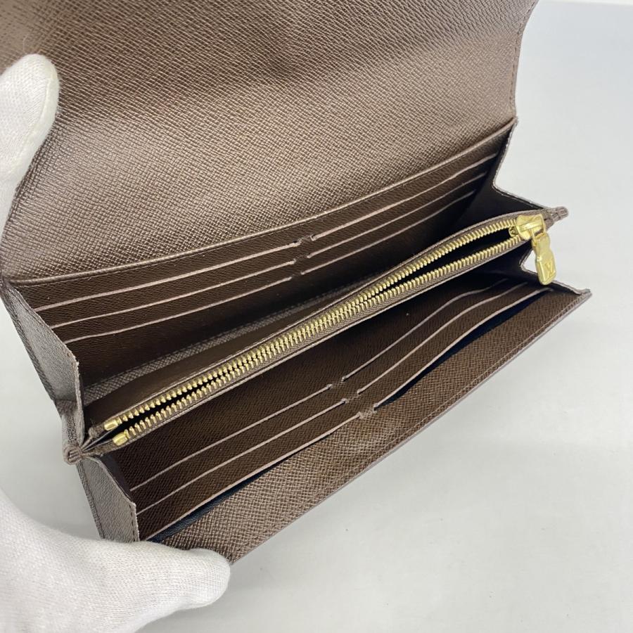 【6db1964】ルイヴィトン 長財布 ダミエ ポルトフォイユサラ N63209 エベヌ【中古】レディース LOUIS VUITTON（ルイ・ヴィトン） 【6db1964】ルイヴィトン 長財布