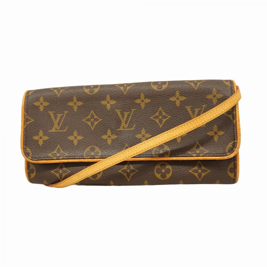 【6db1980】ルイヴィトン ショルダーバッグ モノグラム ポシェットツインGM M51852 ブラウン【中古】レディース LOUIS VUITTON（ルイ・ヴィトン） ☆最終価格【6db1980】ルイヴィトン