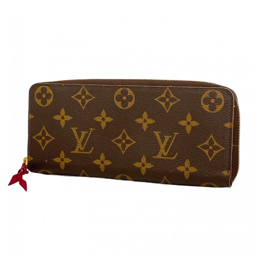 【6db2028】ルイヴィトン 長財布 モノグラム ポルトフォイユクレマンス M60742 フューシャ【中古】レディース LOUIS VUITTON（ルイ・ヴィトン） 【6db2028】ルイヴィトン 長財布