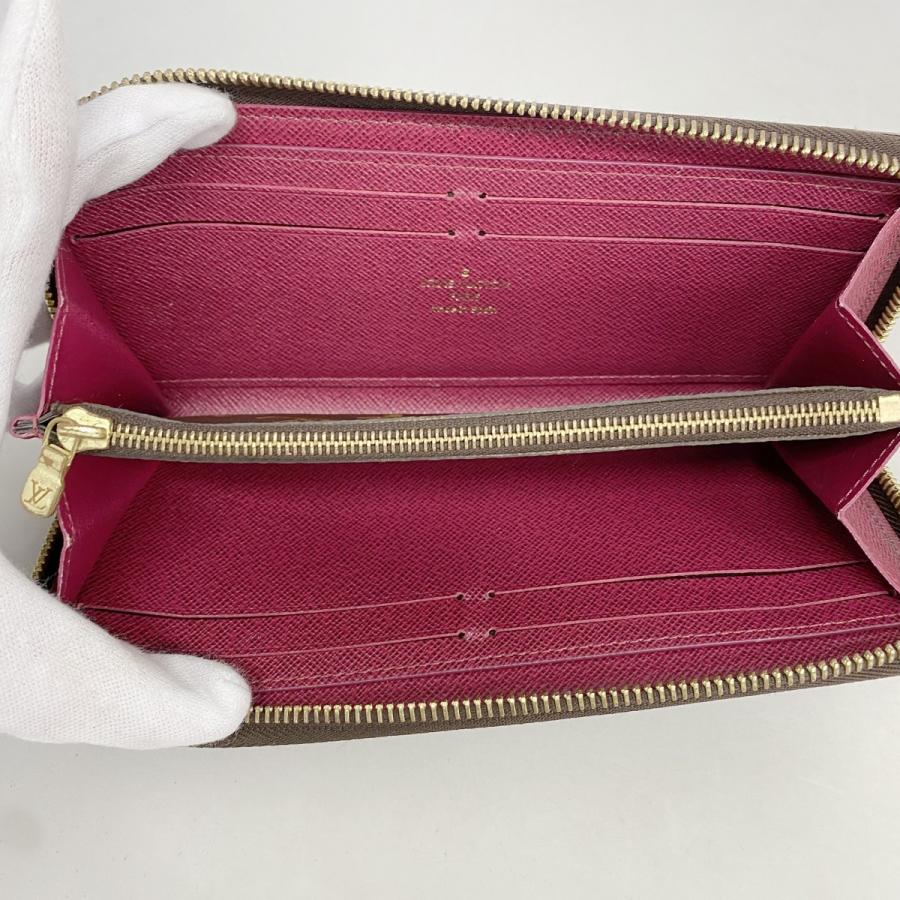 【6db2028】ルイヴィトン 長財布 モノグラム ポルトフォイユクレマンス M60742 フューシャ【中古】レディース LOUIS VUITTON（ルイ・ヴィトン） 【6db2028】ルイヴィトン 長財布
