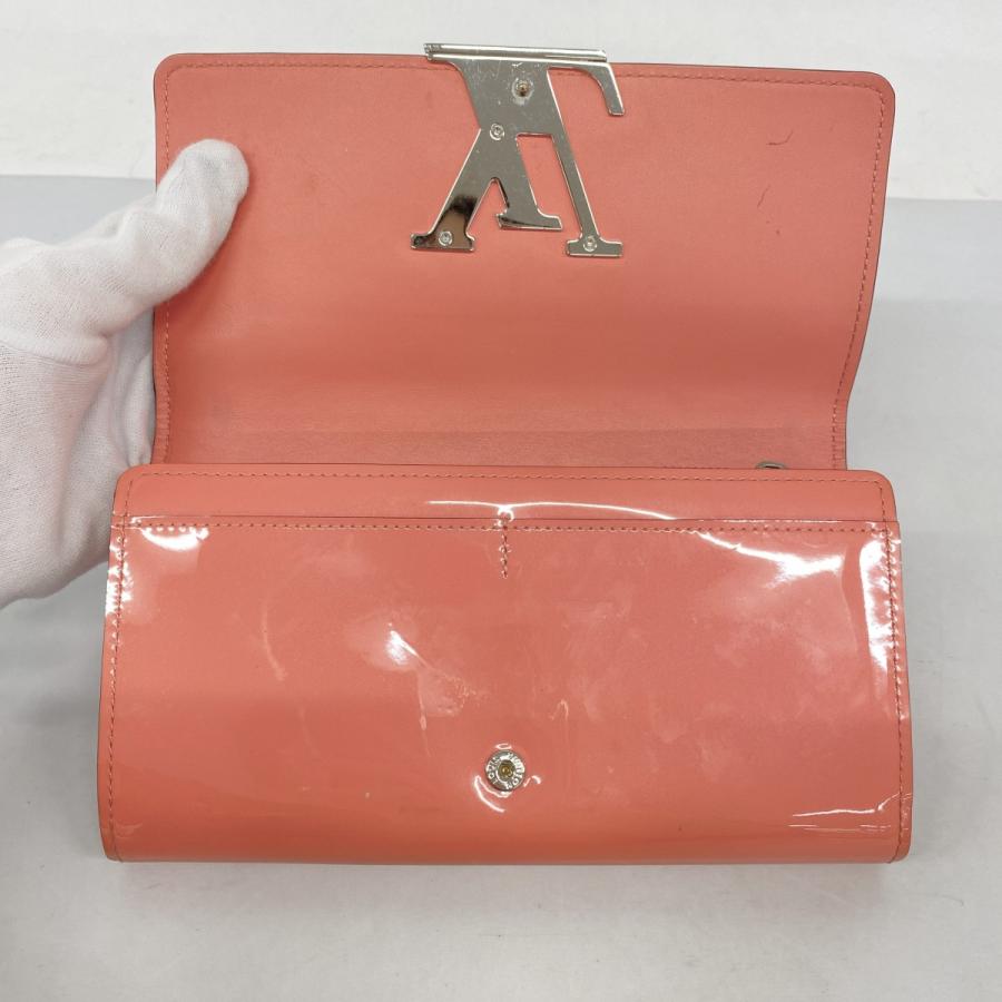 【6db2034】ルイヴィトン 長財布 ヴェルニミロワール ポルトフォイユルイーズ M61581 ポピーペタル【中古】レディース LOUIS VUITTON（ルイ・ヴィトン） 【6db2034】ルイヴィトン 長財布