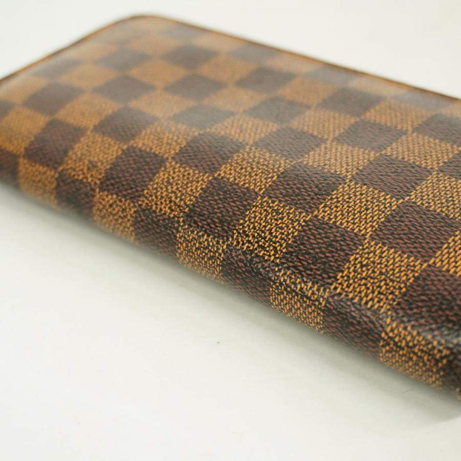 本物 ルイヴィトン LOUIS VUITTON LV ジッピーウォレット ダミエ エベヌ 長財布 ブラウン N60015 ビトン 財布 ウォレット 中古・ LOUIS VUITTON - 本物 ルイヴィトン LOUIS VUITTON LV ジッピー