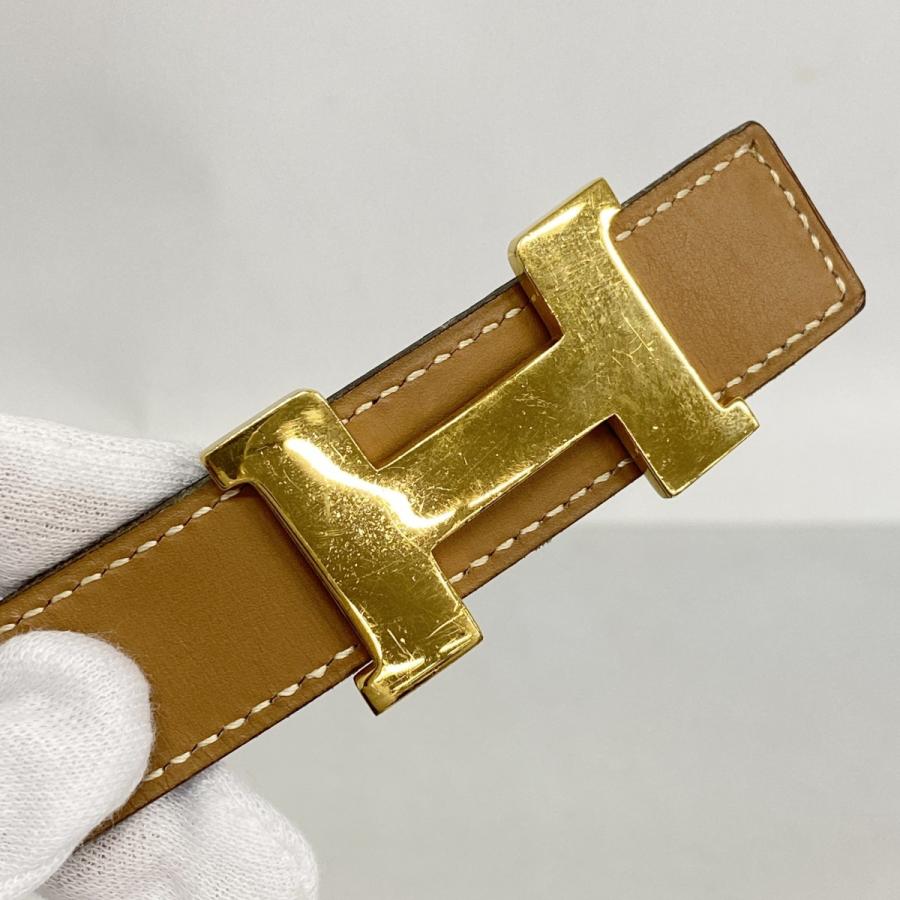 【6db2163】エルメス ベルト コンスタンスベルト ボックスカーフ クシュベル ゴールド ネイビー ゴールド金具 〇X刻印【中古】レディース HERMES（エルメス） 【6db2163】エルメス ベルト コンスタンスベルト