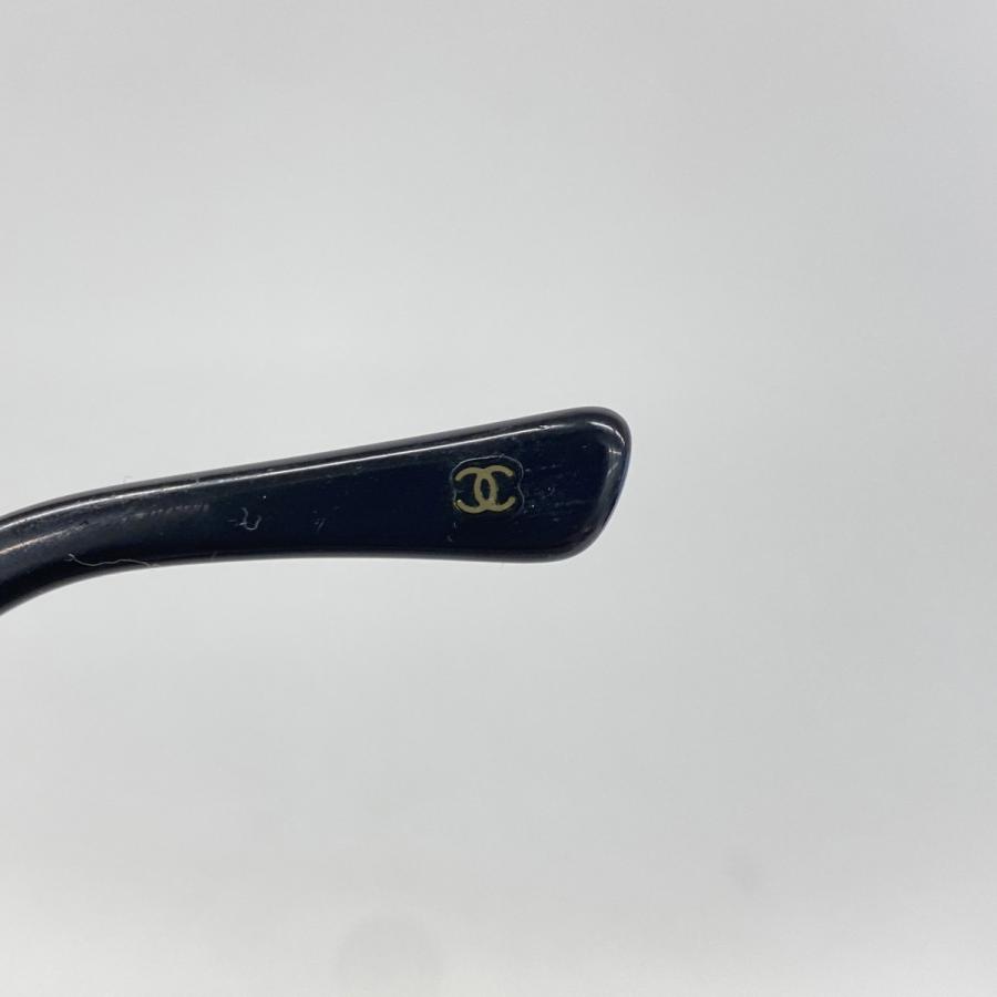 【6dc2401】シャネル サングラス 5146-A プラスチック ブラック ホワイト シルバー金具【中古】レディース CHANEL（シャネル） 【6dc2401】シャネル サングラス 5146-A