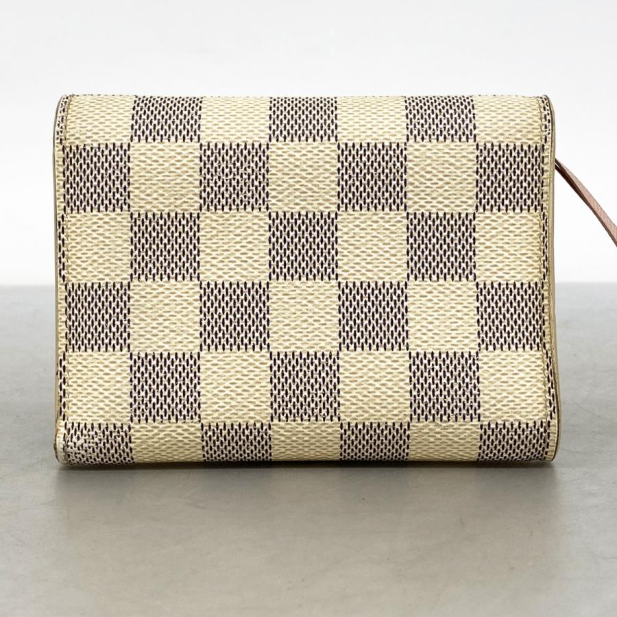 【美品】 ルイヴィトン 財布 ダミエ アズール ヴィクトリーヌ ローズバレリーヌ LOUIS VUITTON（ルイ・ヴィトン） 【6dc2798-h】ルイヴィトン 三つ折り
