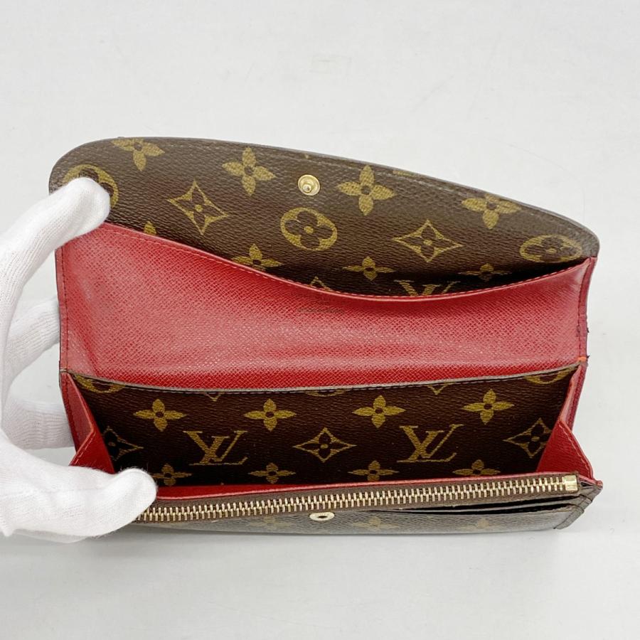 【6dc3502】ルイヴィトン 長財布 モノグラム ポルトフォイユエミリー M60136 ルージュ【中古】レディース LOUIS VUITTON（ルイ・ヴィトン） 【6dc3502】ルイヴィトン 長財布