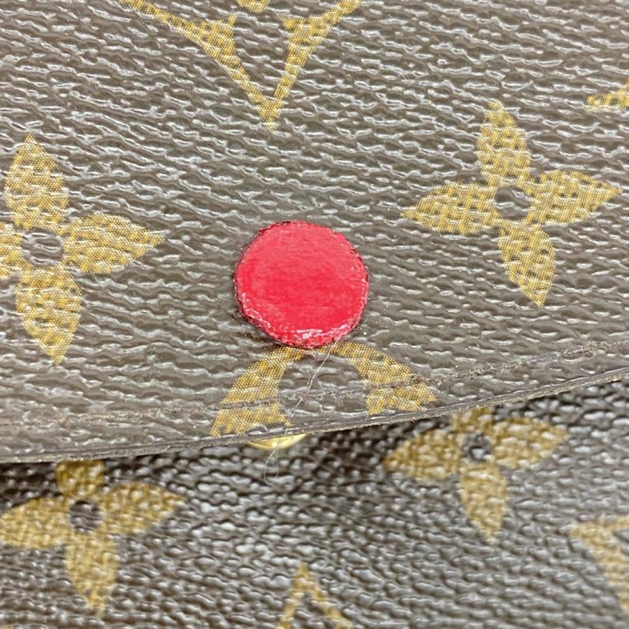 【6dc3502】ルイヴィトン 長財布 モノグラム ポルトフォイユエミリー M60136 ルージュ【中古】レディース LOUIS VUITTON（ルイ・ヴィトン） 【6dc3502】ルイヴィトン 長財布