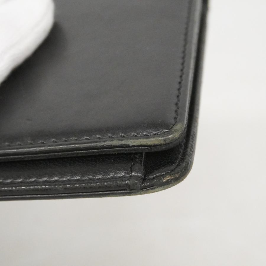 【6dc3586】シャネル 長財布 ラムスキン ブラック シルバー金具【中古】メンズ レディース ユニセックス CHANEL（シャネル） 【6dc3586】シャネル 長財布 ラムスキン ブラック