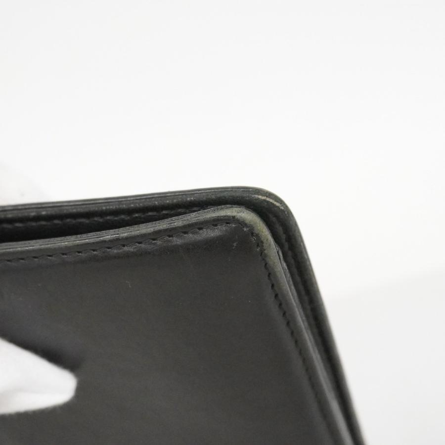 【6dc3586】シャネル 長財布 ラムスキン ブラック シルバー金具【中古】メンズ レディース ユニセックス CHANEL - 【6dc3586】シャネル 長財布 ラムスキン ブラック シルバー
