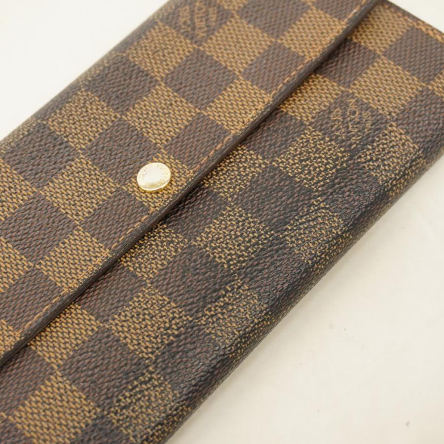 【6dc3966】ルイヴィトン 長財布 ダミエ ポルトフォイユサラ N61734 エベヌ【中古】レディース LOUIS VUITTON（ルイ・ヴィトン） 【6dc3966】ルイヴィトン 長財布