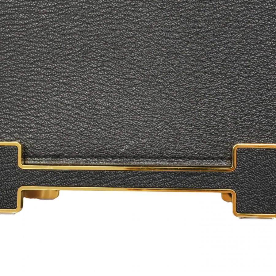 【6dd4043】エルメス ショルダーバッグ ゲタ シェーブル ブラック ゴールド金具 U刻印【中古】レディース HERMES（エルメス） 【6dd4043】エルメス ショルダーバッグ ゲタ
