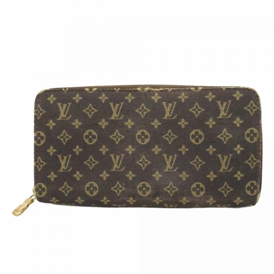 【6dd4098】ルイヴィトン 長財布 モノグラム・ミニラン ジッピーウォレット エベヌ【中古】レディース LOUIS VUITTON（ルイ・ヴィトン） 【6dd4098】ルイヴィトン 長財布