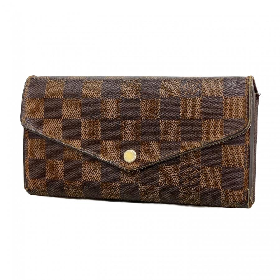 【6dd4189-k】ルイヴィトン 長財布 ダミエ ポルトフォイユサラ N63209 エベヌ【中古】レディース LOUIS VUITTON（ルイ・ヴィトン） 【6dd4189-k】ルイヴィトン 長財布