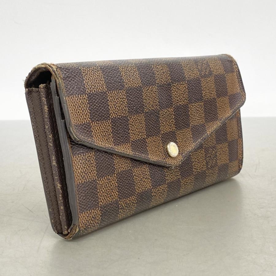 LOUIS VUITTON ルイ・ヴィトン/ポルトフォイユ・サラ新型/ダミエ/エベヌ/N63209/CA2***/ABランク/89【中古】 ルイ ヴィトン ダミエ LOUIS VUITTON ダミエ ポルトフォイユサラ