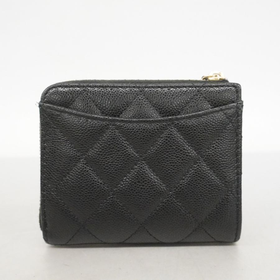 【6dd4261-k】シャネル 財布 マトラッセ キャビアスキン ブラック ゴールド金具【中古】レディース CHANEL（シャネル） 【6dd4261-k】シャネル 財布 マトラッセ キャビア