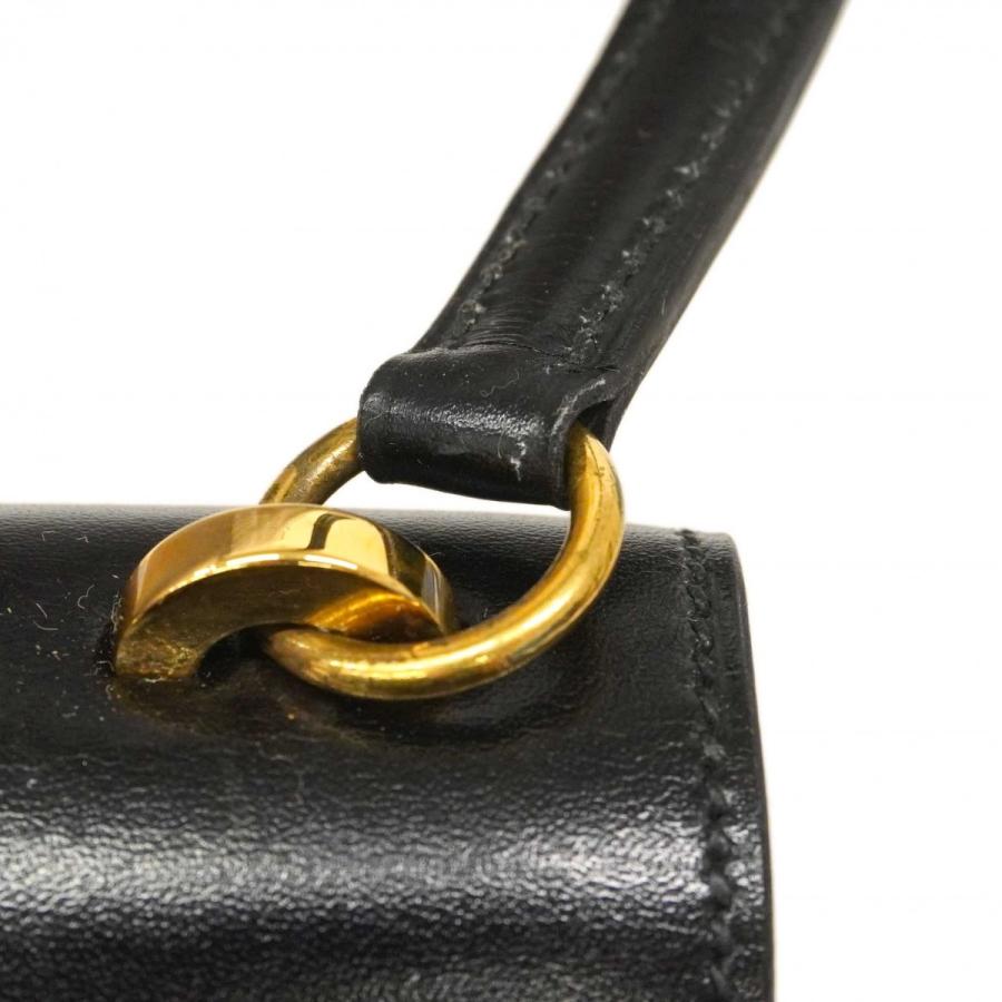 【6dd4688】エルメス ショルダーバッグ ミニケリー20 ボックスカーフ ブラック ゴールド金具【中古】レディース HERMES（エルメス） 【6dd4688】エルメス ショルダーバッグ ミニケリー
