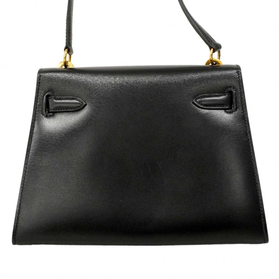 【6dd4688】エルメス ショルダーバッグ ミニケリー20 ボックスカーフ ブラック ゴールド金具【中古】レディース HERMES - 【6dd4688】エルメス ショルダーバッグ ミニケリー20