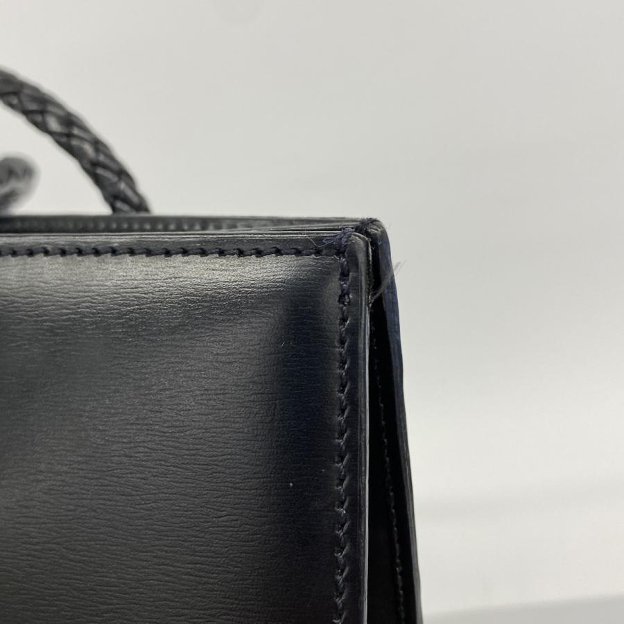 【6dd4944】カルティエ トートバッグ パンテール レザー ブラック シルバー金具【中古】レディース