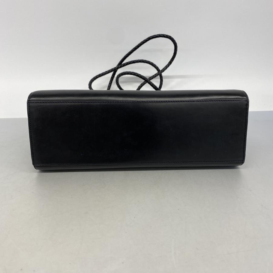 【6dd4944】カルティエ トートバッグ パンテール レザー ブラック シルバー金具【中古】レディース