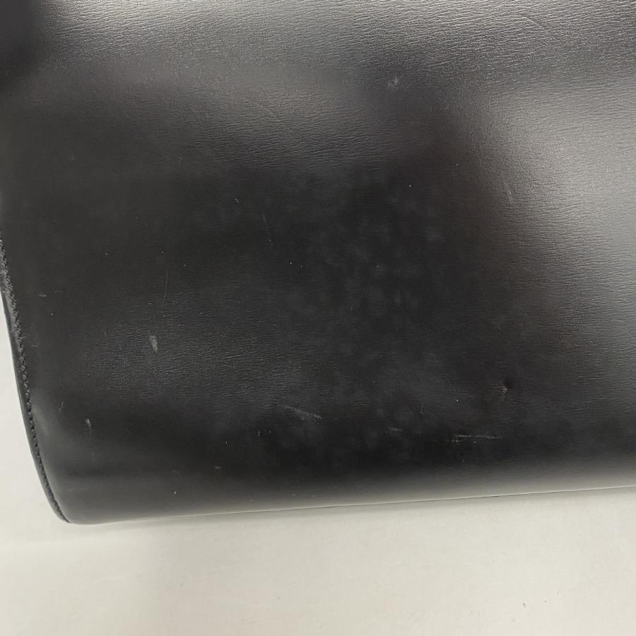 【6dd4944】カルティエ トートバッグ パンテール レザー ブラック シルバー金具【中古】レディース