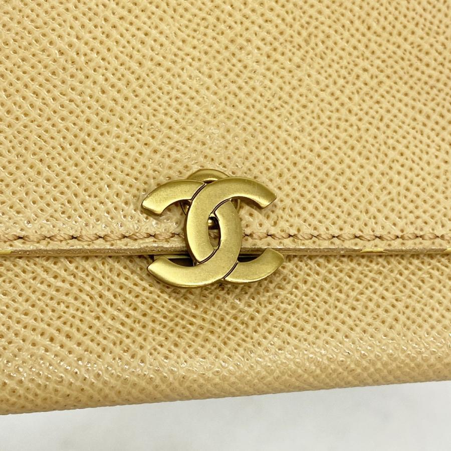【6dd5006】シャネル 財布 キャビアスキン ブラウン ゴールド金具【中古】レディース CHANEL（シャネル） 【6dd5006】シャネル 財布 キャビアスキン
