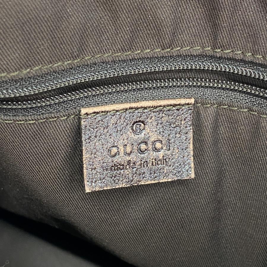 【6dd5008】グッチ トートバッグ GGキャンバス/シェリーライン 163805 キャンバス ブラウン ゴールド金具【中古】レディース_4