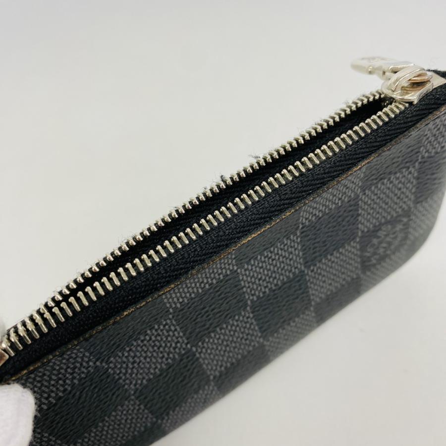 【6dd5041】ルイヴィトン ケース ダミエ・グラフィット ポシェットクレ N60155 ブラック【中古】メンズ LOUIS VUITTON（ルイ・ヴィトン） 【6dd5041】ルイヴィトン コイン