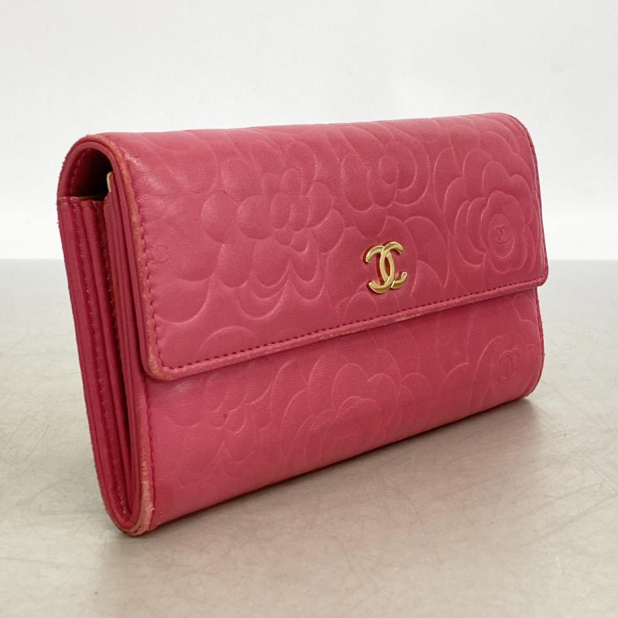 CHANEL（シャネル） 【6dd5265】シャネル 長財布 カメリア ラムスキン 