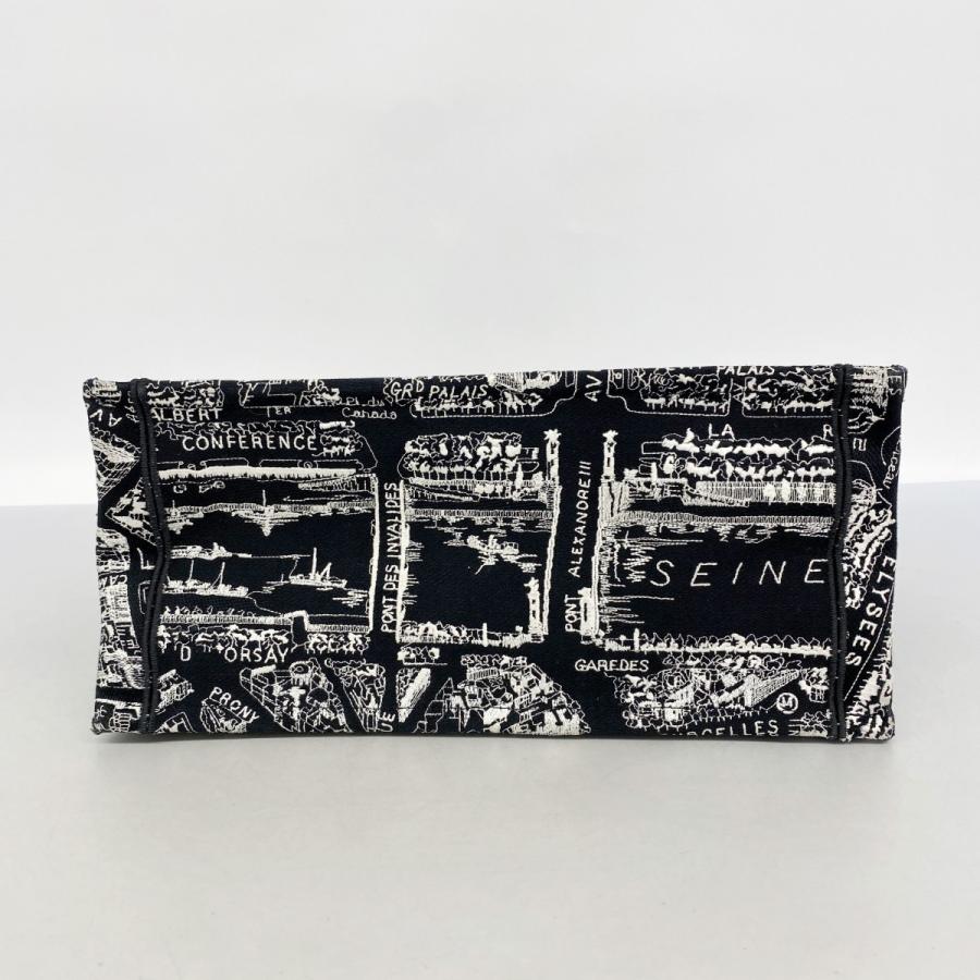 【6de5531-h】クリスチャンディオール トートバッグ ブックトート キャンバス ブラック【中古】レディース