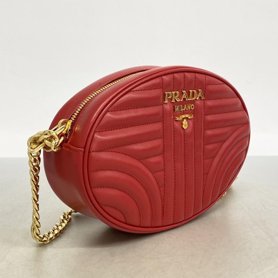 PRADA（プラダ） 【6de5780-k】プラダ ショルダーバッグ レザー レッド