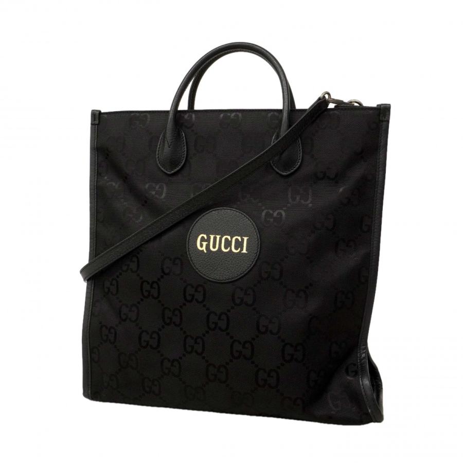 ★SALE【6de5787-k】グッチ トートバッグ GGナイロン 630355 ナイロン ブラック シルバー金具 2wayバッグ【中古】メンズ GUCCI（グッチ） 【6de5787-k】グッチ トートバッグ GGナイロン 630355