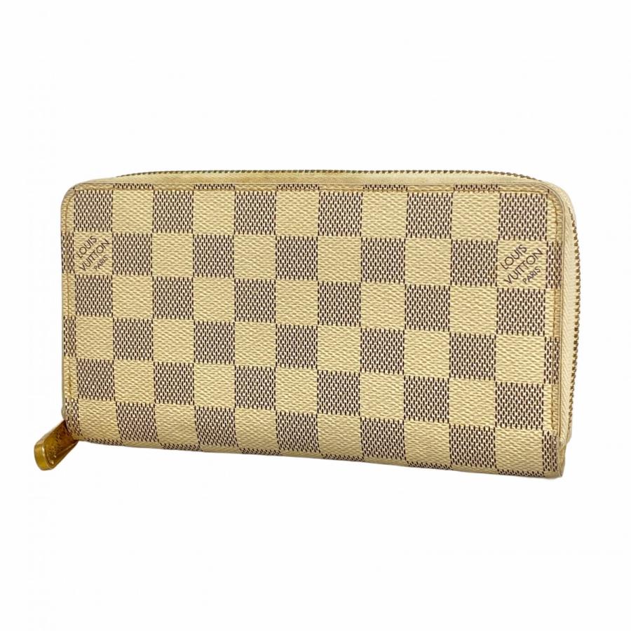 ルイ・ヴィトン LOUIS VUITTON ジッピーウォレット ラウンド長財布 財布 PVCコーティングキャンバス ダミエ・アズール レディース ホワイト系 N60019 【中古】 ジッピー・ウォレット ルイヴィトン ジッピーウォレット 長財布 ダミエ