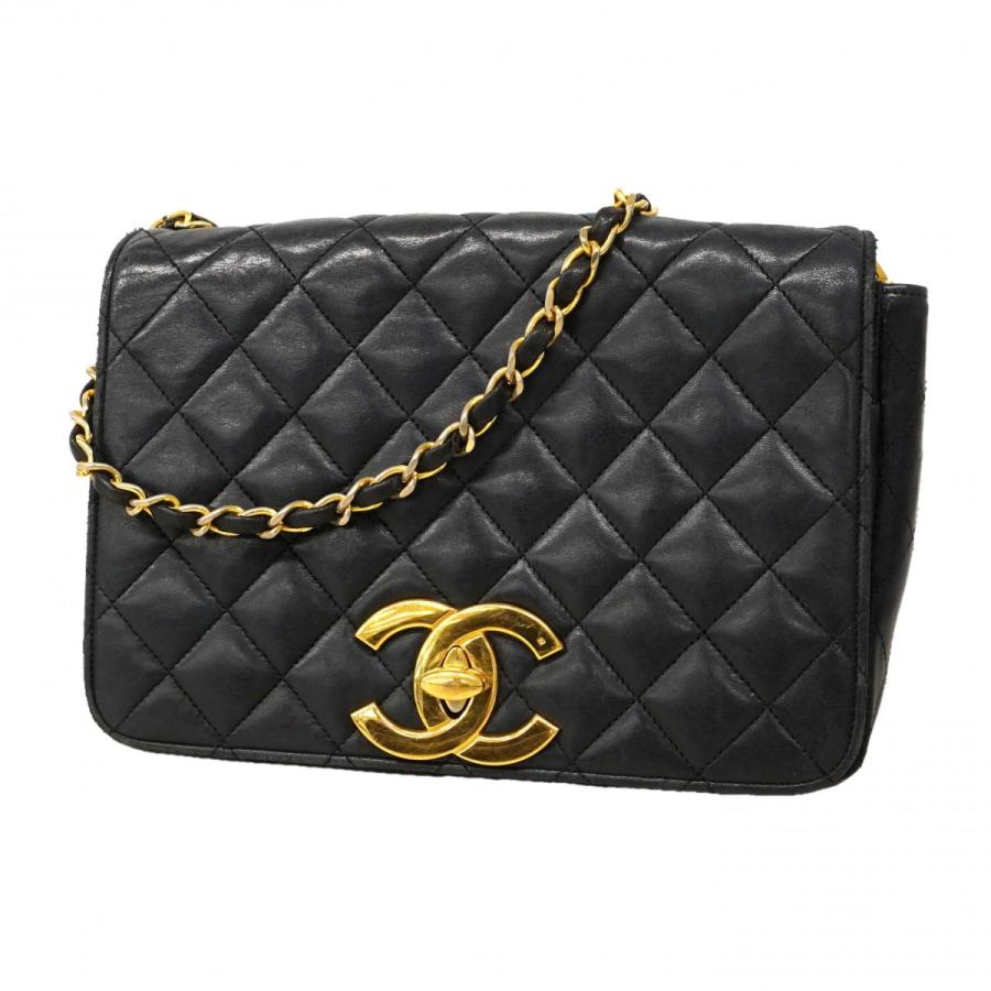 わ*ん様 CHANEL ブラック レザー ショルダーバッグ CHANEL（シャネル） 【6de5906】シャネル ショルダーバッグ マトラッセ