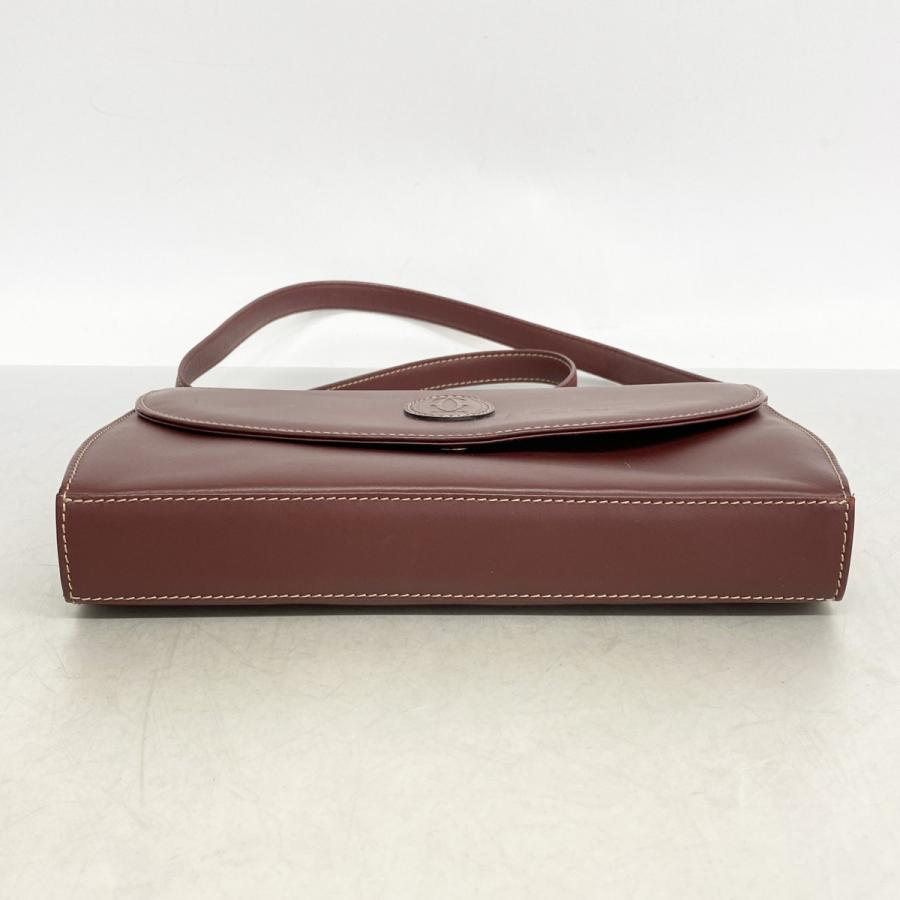 【6dc3395】カルティエ ショルダーバッグ マスト レザー ボルドー ゴールド金具【中古】レディース Cartier（カルティエ） 【6dc3395】カルティエ ショルダーバッグ