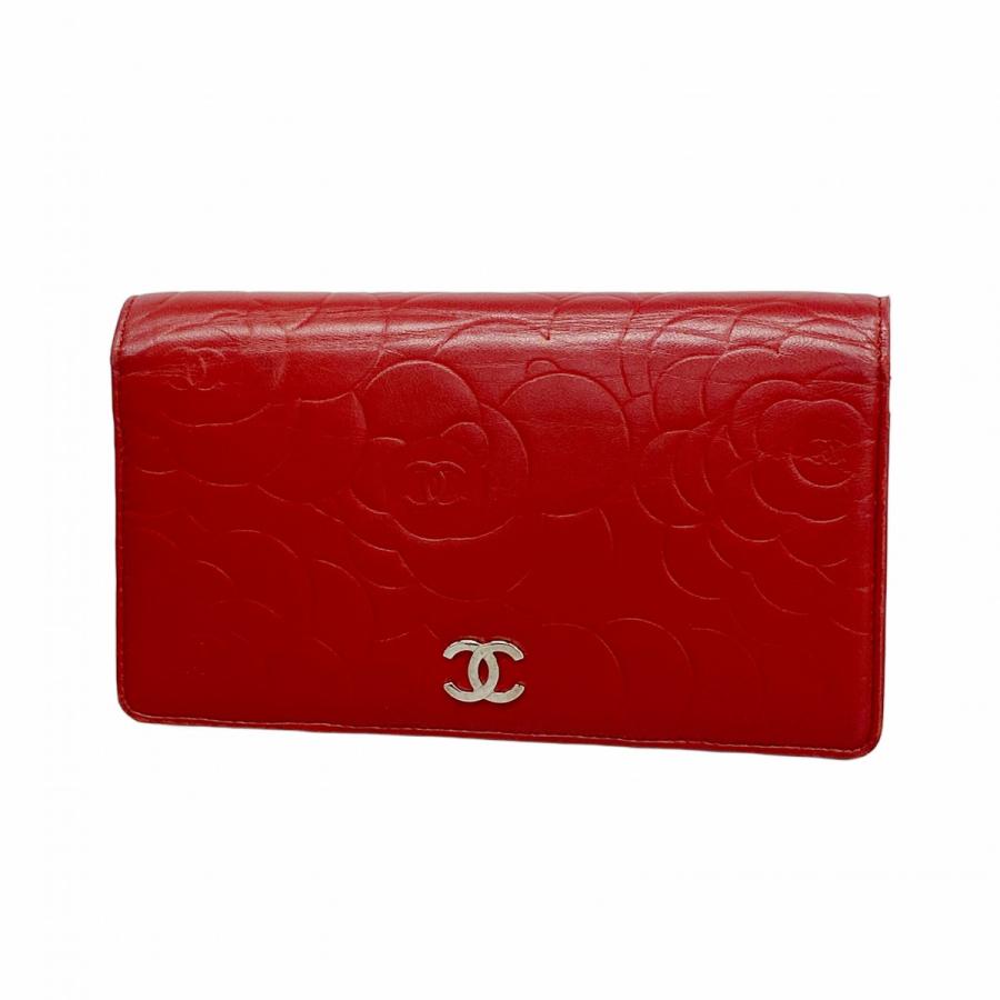 CHANEL（シャネル） 【6eb0819】シャネル 長財布 カメリア ラムスキン 