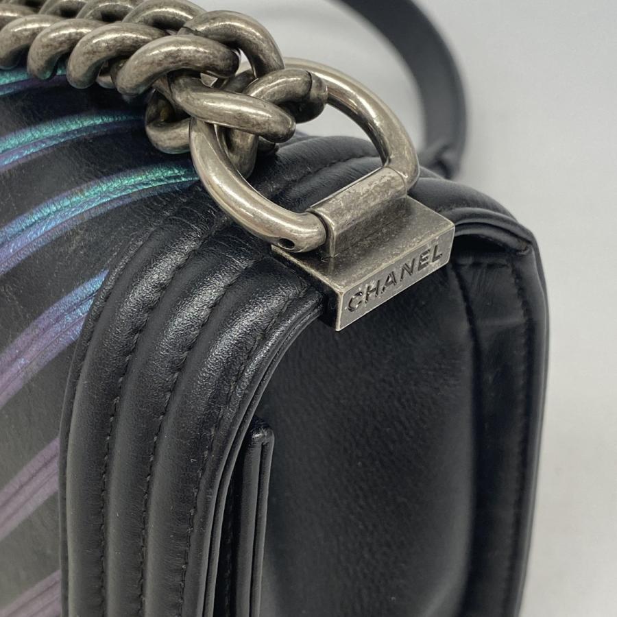 m*e様 CHANEL ブラック ショルダーバッグ CHANEL（シャネル） 【6eb1164】シャネル ショルダーバッグ ボーイ
