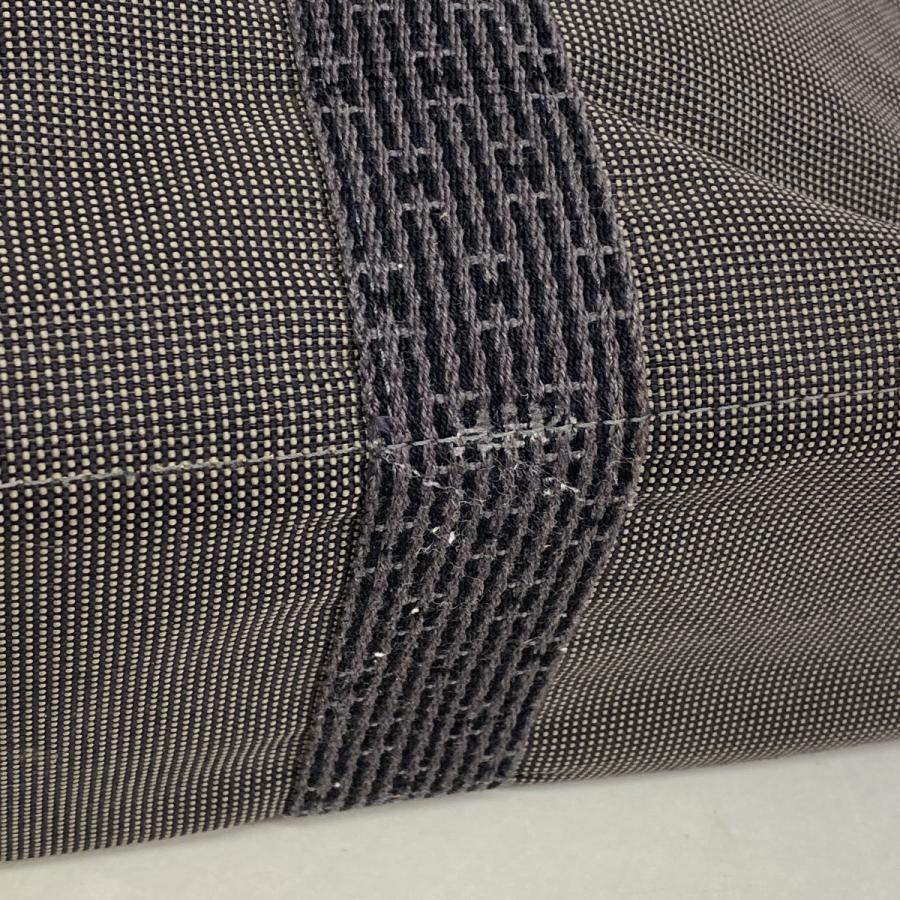 【6ee5952-k】エルメス トートバッグ エールラインMM キャンバス グレー シルバー金具【中古】メンズ レディース ユニセックス_6