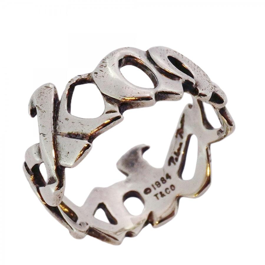 TIFFANY＆Co.ラブ＆キス　シルバーリングSV925 11.5号 TIFFANY＆Co.ラブ＆キス シルバーリングSV925 11.5号 - メルカリ